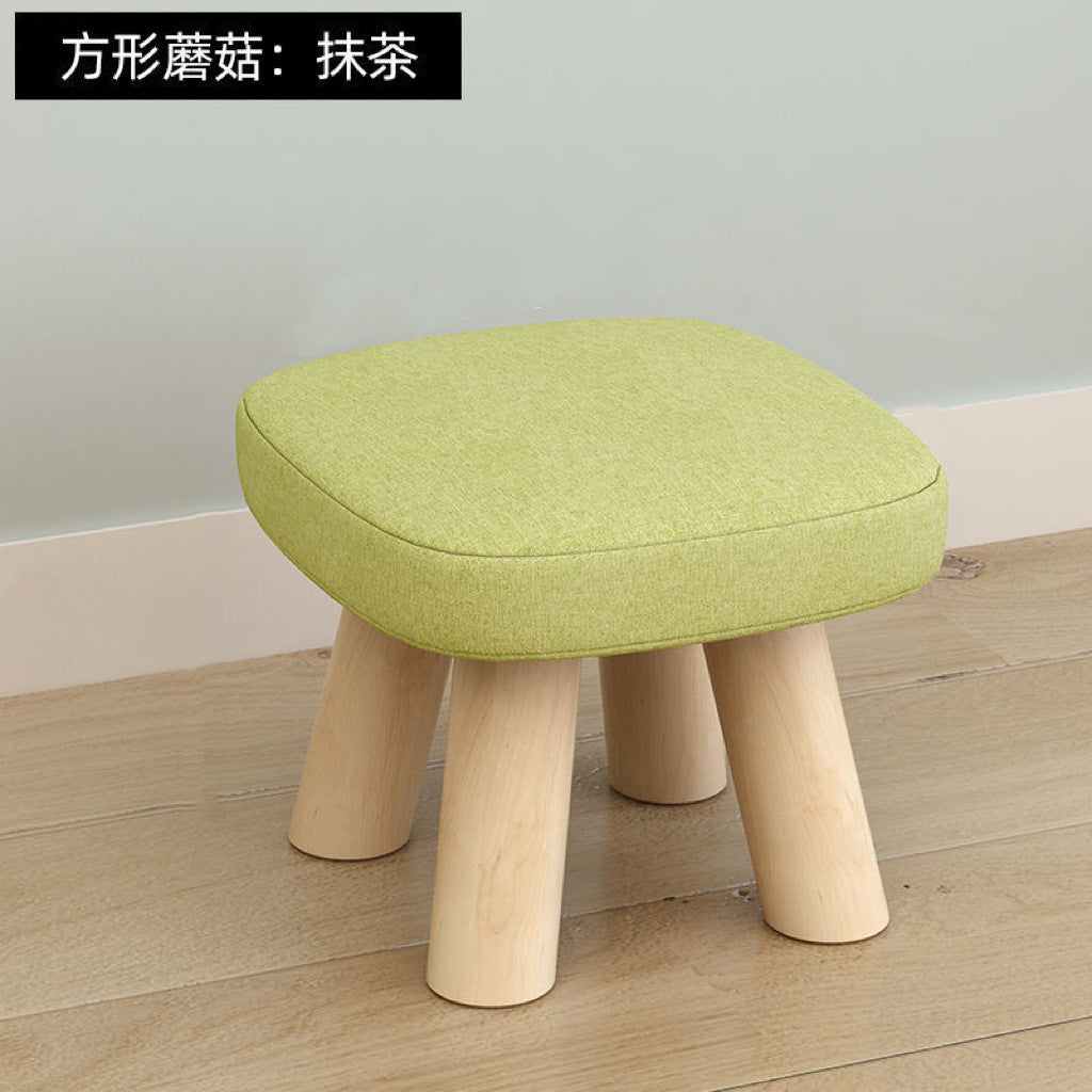 Cute children's cartoon creative eating small bench small stool household solid wood round stool sofa hair stool baby chair