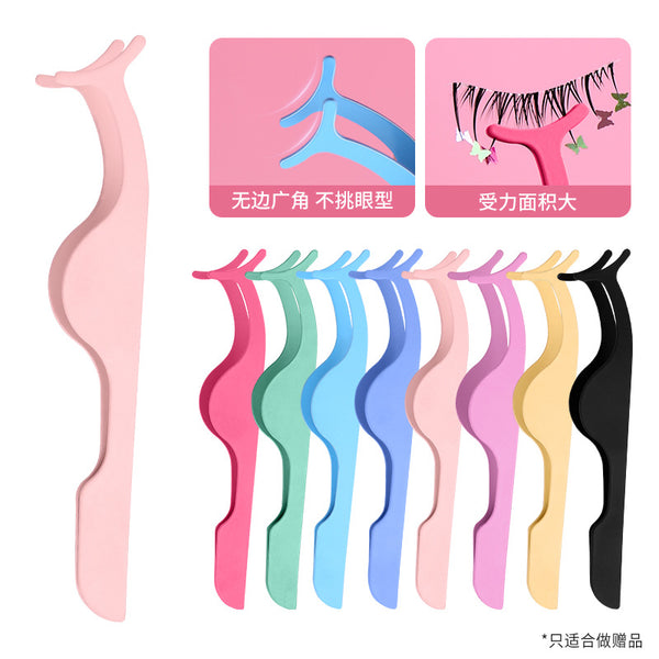 Low price promotion false eyelash auxiliary device, tweezers curled stainless steel color elbow, auxiliary clip, special for upper eye makeup