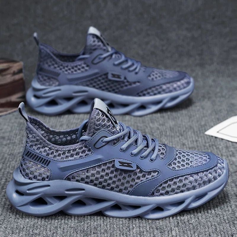 2026 new large mesh flyknit running shoes for men - summer lightweight, breathable, soft sole, comfortable, and lightweight for running and sports