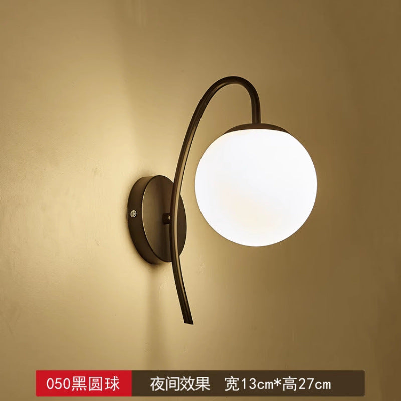 Wall lamp bedroom bedside lamp new simple modern living room background wall lamp light luxury creative staircase aisle balcony lamp