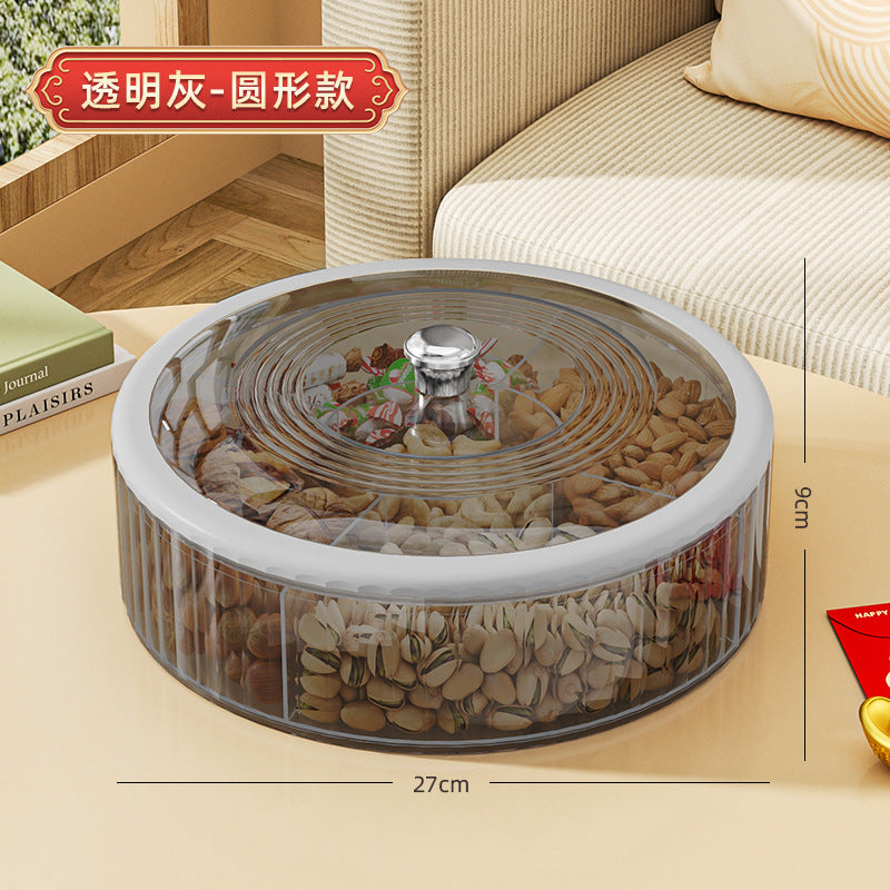 Fruit platter living room for home candy box coffee table fruit platter multi-layered grid festive nuts snacks transparent dried fruit box
