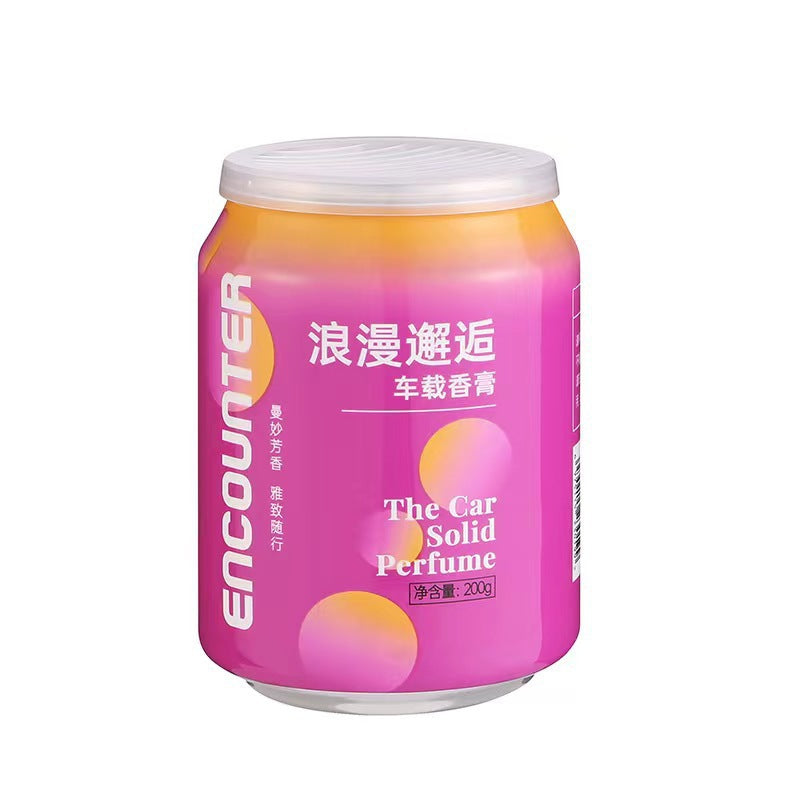 Car coke can aromatherapy light fragrance solid balm ornament fragrance air freshener car interior accessories cup holder
