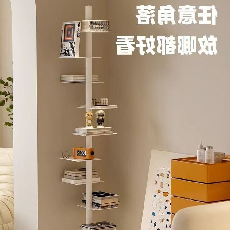 Rotating invisible bookshelf floor-standing trendy iron art creative storage aromatherapy shelf flower stand indoor home use other