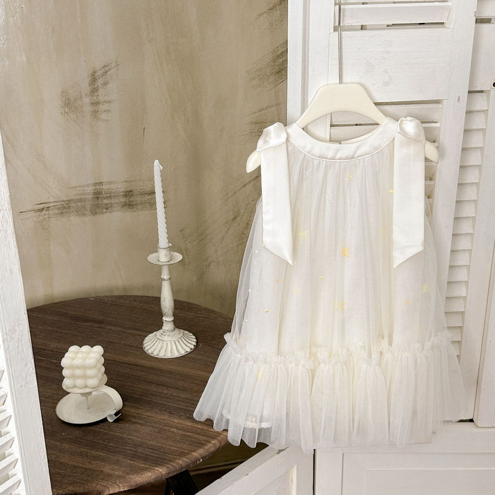 Korean style girls' sleeveless summer dress -  new arrival - little girl's summer shawl princess dress