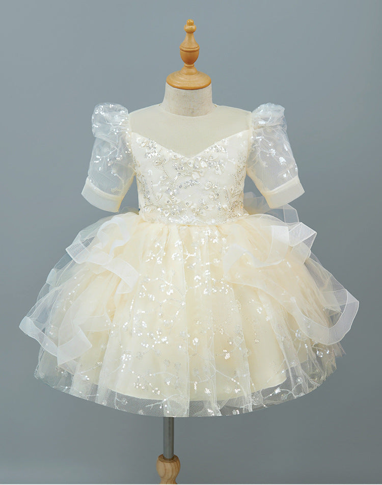 Ready-to-ship, hot-selling girls' dresses for cross-border e-commerce, new high-end flower girl dresses, wedding dresses, piano recital dresses, and princess dresses for children, perfect for