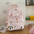 New arrival cartoon nicheeasiest for match school bag korean style girl bag style printing graffiti student women's backpack waterproof backpack