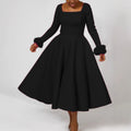 D451 party dress independent station winter elegant elegance fur decoration large skirt dress african dress