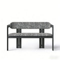 Medieval style solid wood bench for home stool bed end stool backrest bench soft bench black shoe changing stool