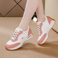 plus size women's shoes new arrival leather breathable sports shoes women's k-style thick solecasual soft bottom running dad shoes