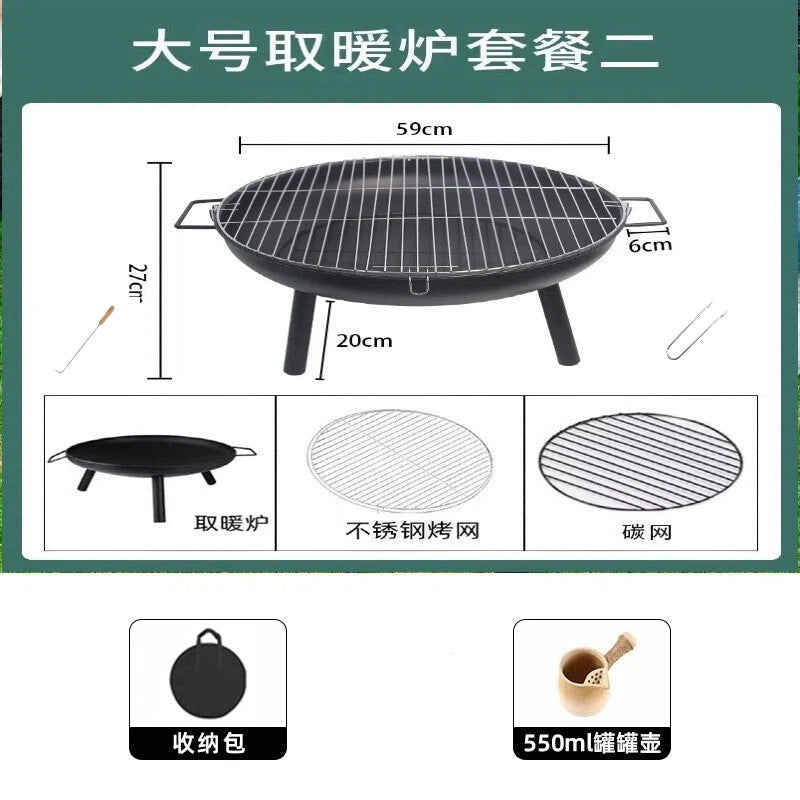Fire stove, household stove, charcoal brazier, outdoor heating stove, barbecue grill, indoor barbecue stove, charcoal stove for making tea