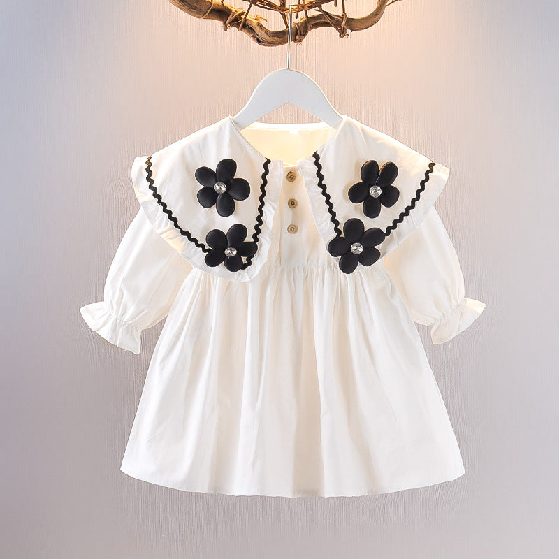 Girls' dress - autumn  collection: stylish and chic dresses for little girls. spring/autumn collection featuring doll collars and princess silhouettes. ready to ship!