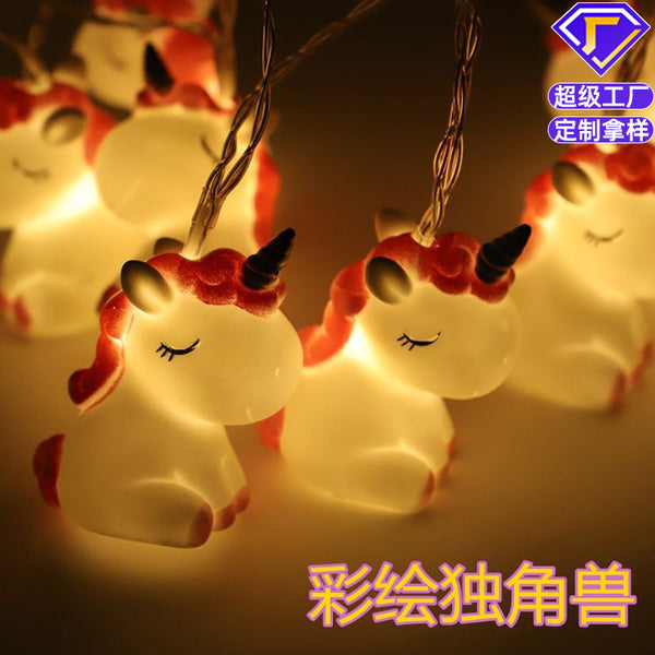 [Customized] LED vinyl light string animal shape battery box light string children's room decoration Christmas LED light string