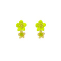 Yu shuxin's same style earrings for women green tassel flowers 2026 spring and summer fashionnew arrivalsweetclassy earrings