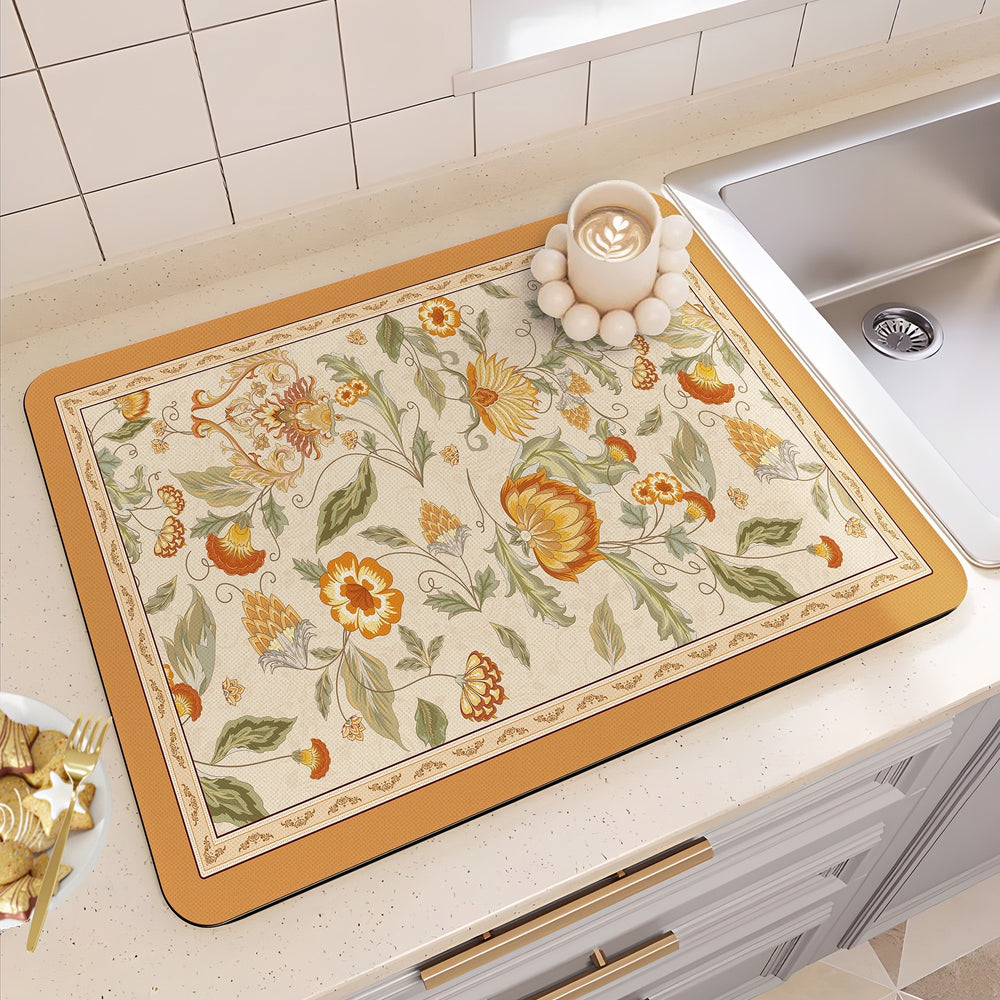 american diatom mud table mat for home insulation mat countertop absorbent mat kitchen drain mat bowl and plate water control mat