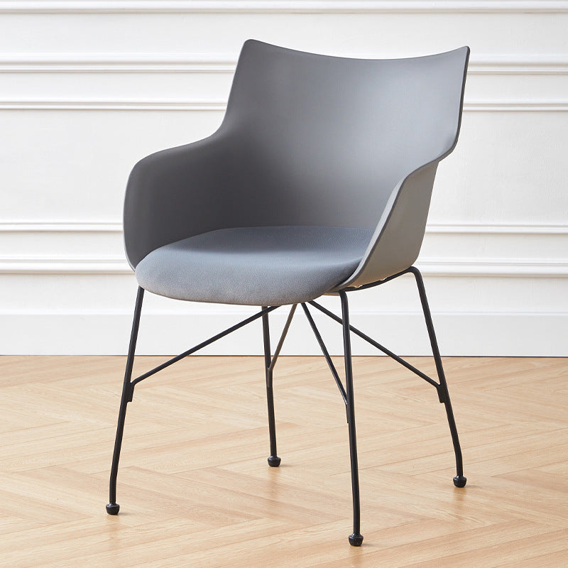 Business plastic chair computer chair reception negotiation chair restaurant stool thickened backrest chair office chair swivel chair for extended sitting