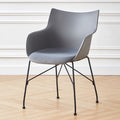 Business plastic chair computer chair reception negotiation chair restaurant stool thickened backrest chair office chair swivel chair for extended sitting