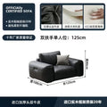 Italian minimalist genuine leather sofa, perfect for small apartments. black, top-grain cowhide, straight-row, high-end leather sofa for home living rooms