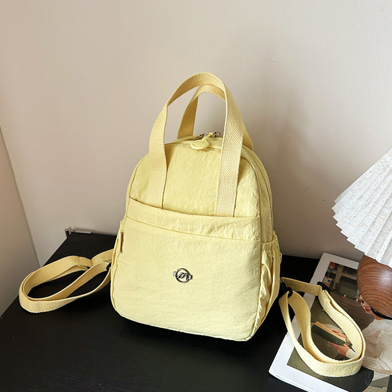 Cross-border casual versatile simple small backpack 2025 new travel backpack lightweight chest back double shoulder dual-purpose bag women