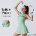 new arrival fitness sports tennis wear suit breathable high elastic running tennis pants skirt two-piece set badminton wear