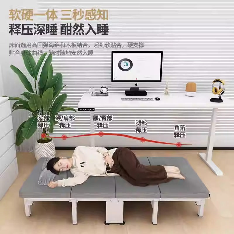 Office nap bed single foldable bed lunch break handy gadget simple nap hospital escort night escort bed