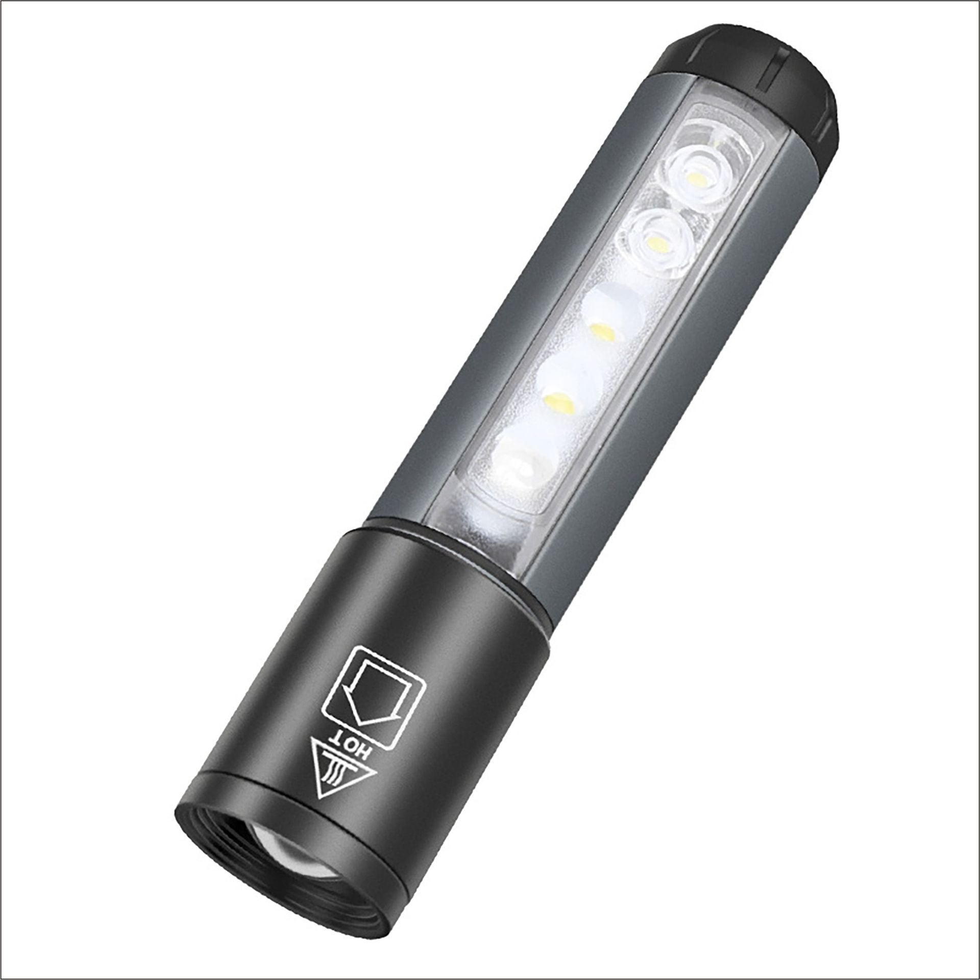 Cross-border new multi-light LED flashlight USB charging with magnetic work light Outdoor portable LED headlight