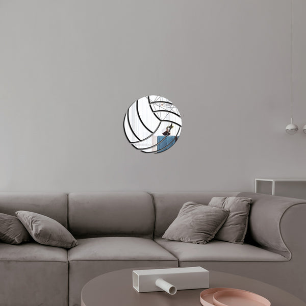 JM997 30cm volleyball acrylic mirror wall sticker sports children's room kindergarten wall DIY decoration
