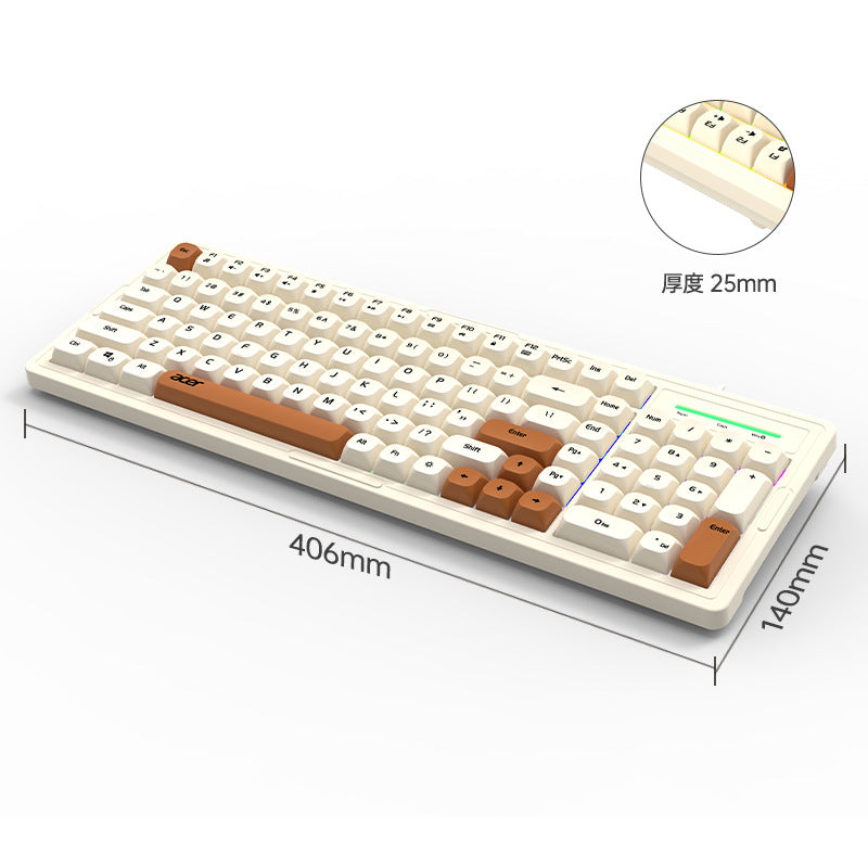 Source wholesale mechanical feel keyboard 19 keys no rush office game universal color matching luminous 101 keys wired