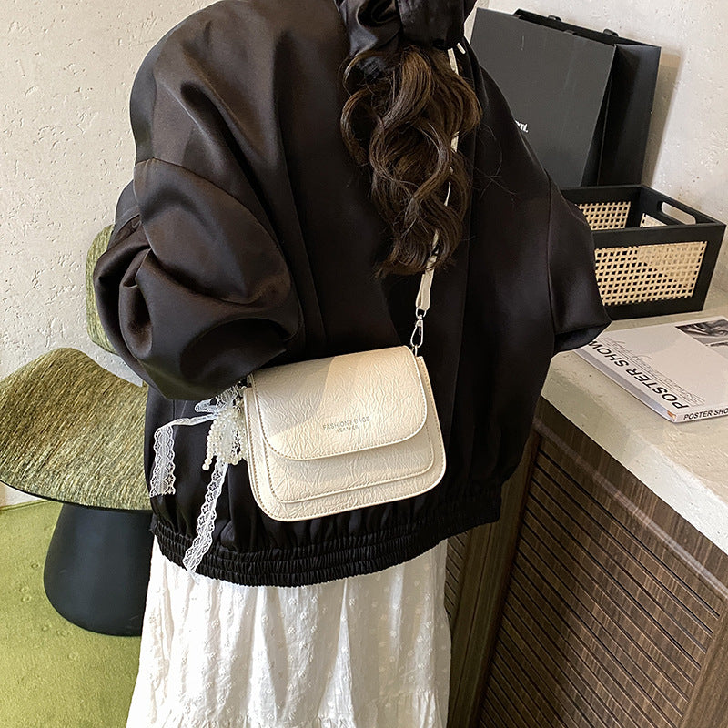 Foreign orders are popular this year, super hot small square bags for women's 2025 new high-end pleated shoulder bags, casual messenger bags.