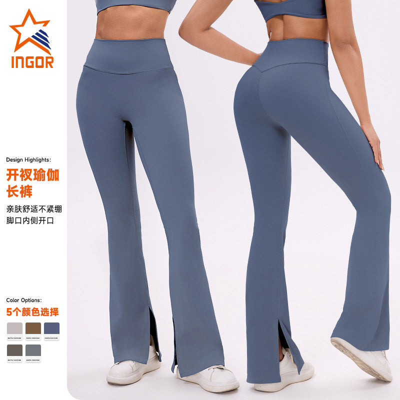 Fashionhigh waist hip lift nude casual yoga pants tight sports loose pants tight elastic fitness pants for women