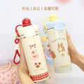 Cartoon floating ball thermos cup for girls, high-looking new arrival large-capacity water cup for students, straw cup wholesale