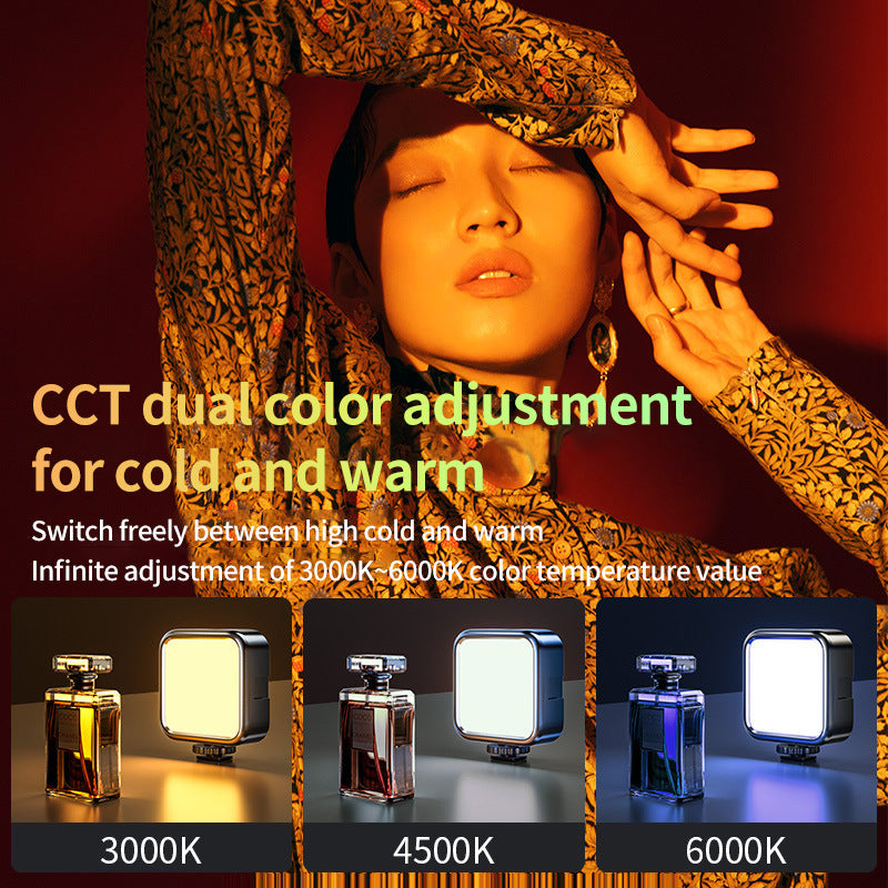 Filling light live pocket light RGB full color MINI photography camera mobile phone filling light ledlight filling light