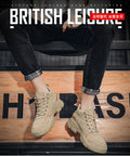 Boots men's high top 2025 new fleece-lined snow boots heattech men's shoes workwear cotton shoes winter boots wholesale
