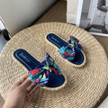 Women's summer sandals & slippers 2023: new fashionable sweet & girly style with bow detail, perfect for beach & casual wear - flat, one-strap design