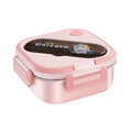 304 stainless steel lunch box for students - includes lid, spoon, and square insulated food container. adult divided bento box, microwave safe