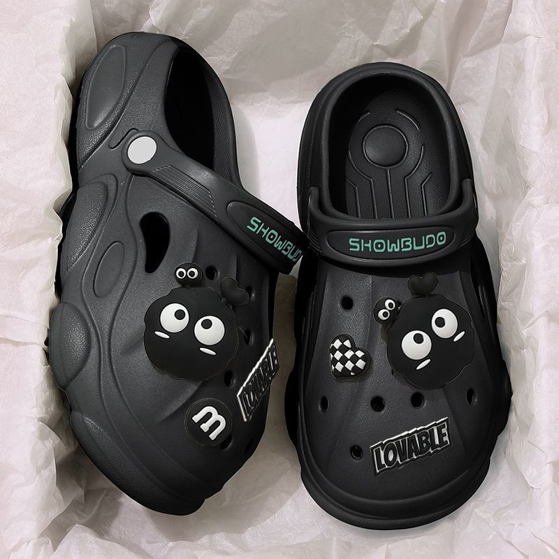 Cartoon nurse clogs women's summer outdoor wear internet celebrity 2024 new non-slipthick sole toe beach sandals