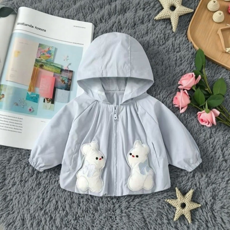 Girls' outerwear: new spring/autumn  collection - stylish cartoon hooded tops for kids and babies - autumn clothing for back to school
