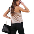 cross-border spring/summer new arrival: elegant commute, loose fit, casual one-shoulder satin camisole for women