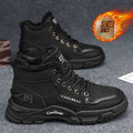 High-top men's shoes 2025winternew arrivalworkwear style outdoor hikingwinterfleece-lined cotton shoes labor protection construction site boots