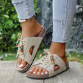 2026 summer new arrival: plus size chunky platform birkenstock-style slides - women's fashionable casual beach sandals for outdoor wear