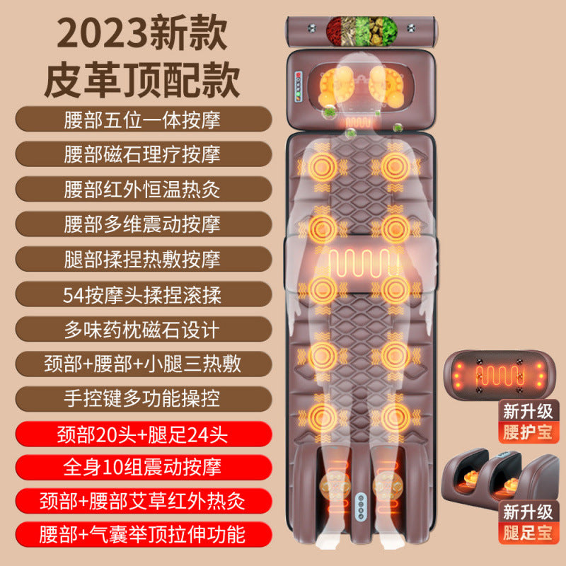 Massage mattress topper, home use neck vibration massager, electric shoulder, neck, and back cushion for neck and lumbar support