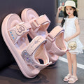 Girls' sandals: new  summer collection - open-toe princess sandals for kids, stylish non-slip beach shoes for girls (sizes for mid-to-large children)