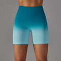 Big sale cross-border seamless candy gradient training tight high waist sports three-quarter shorts running fitness yoga pants for women