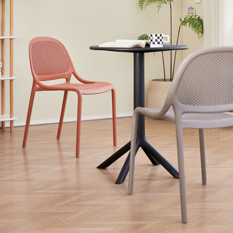 For homethickened scandinavian plastic chair back chair cut outoutdoor casual dining chair stackable stool scandinavian style