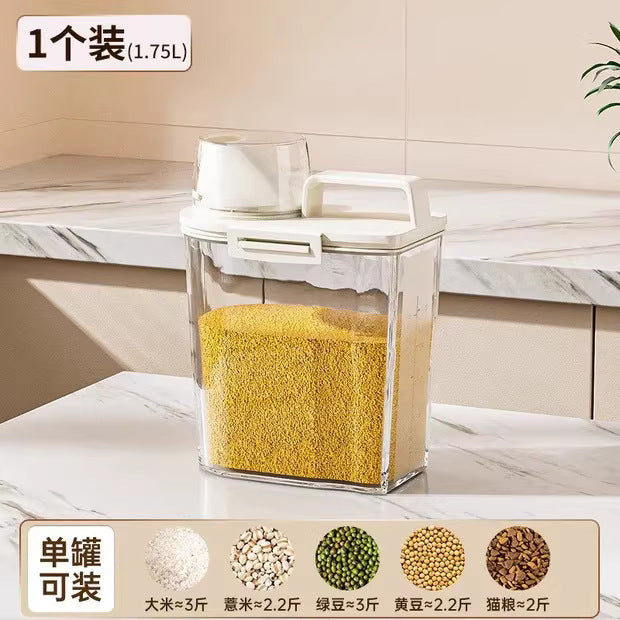 Japanese-style canned grain rice bucket - household insect-proof, moisture-proof, airtight flour storage container, noodle bucket, rice and grain storage box