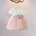 Girls' spring/summer dress - stylish korean style princess dress for toddlers and little girls - mesh skirt - lightweight summer dress for children