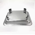 exclusive stainless steel square dining stove visual cover buffet stove detachable combination foot grilled fish alcohol stove