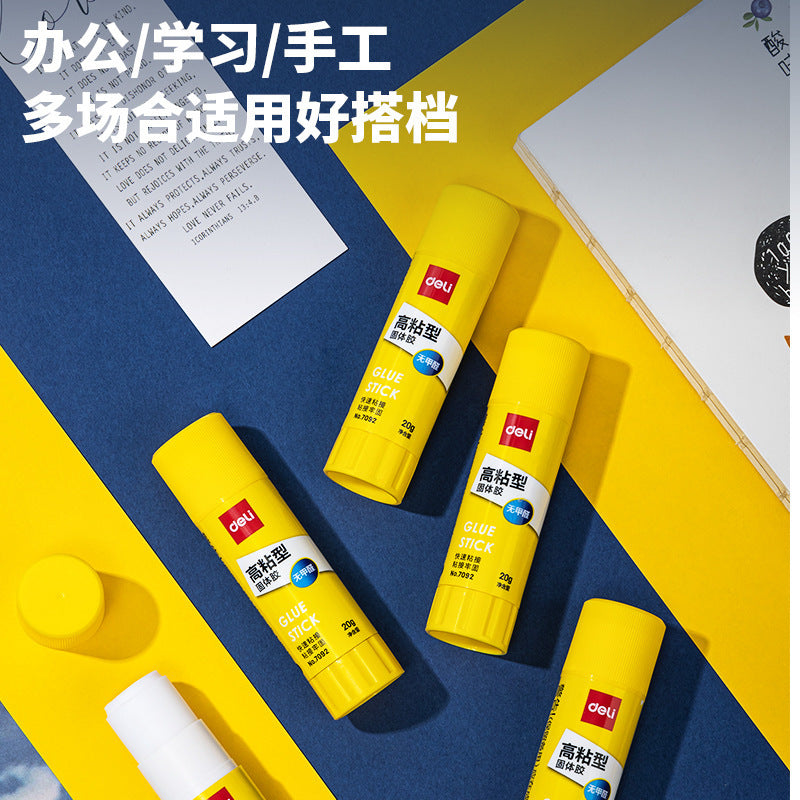 Deli Stationery 7092 Solid Glue Strong Solid Glue Stick 20g Solid Glue Office Student Medium Glue Stick