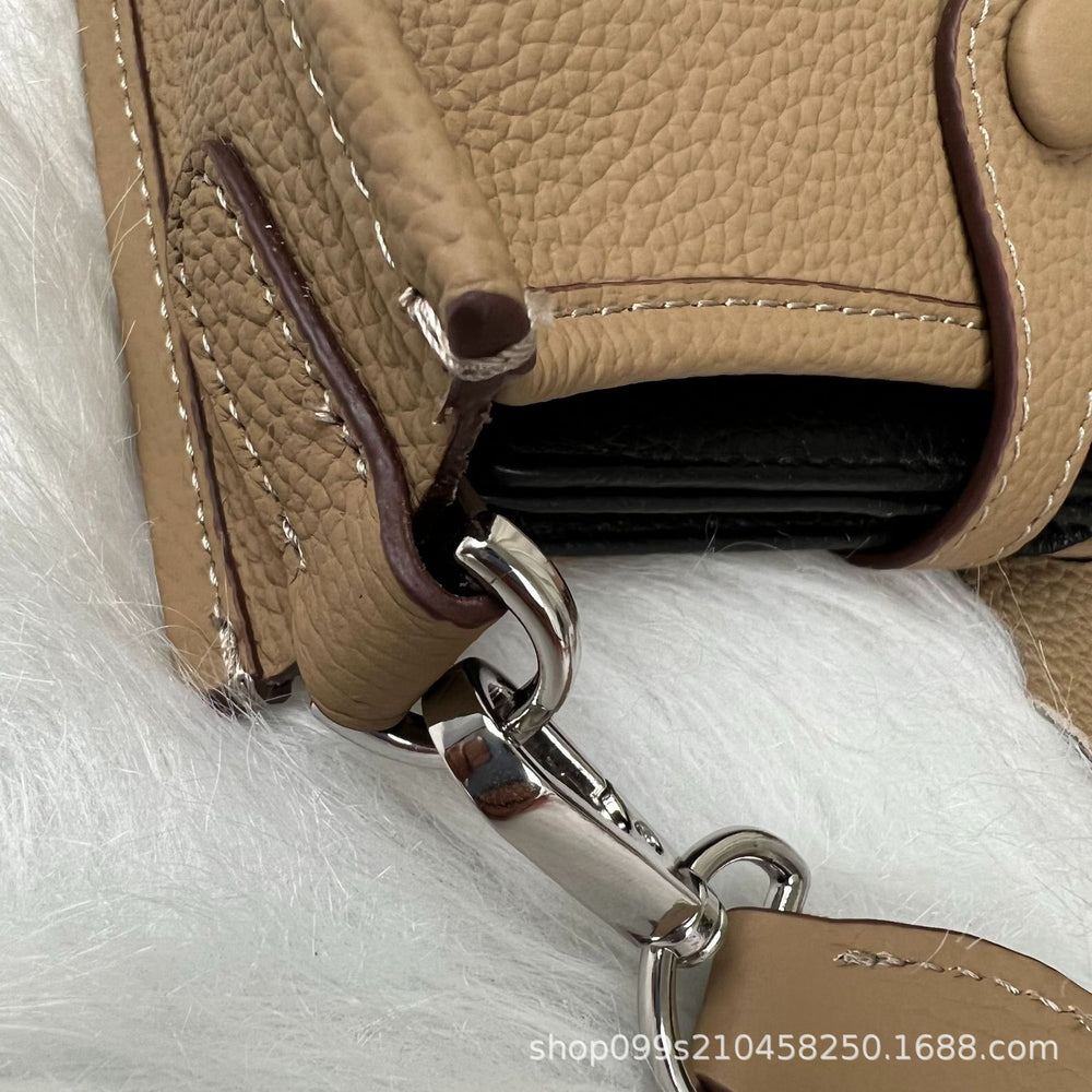 Evelyn tc pattern first layer cowhide evelyne bag mini genuine leather women's bag shoulder crossbody tote bag small bag