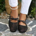 Breathable mesh mary janes - women's flat shoes, spring/summer , new bow detail, low-cut, fairy style