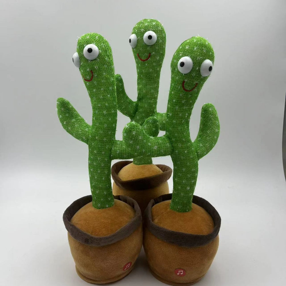 Best selling cactus dancing, singing and talking sand sculpture twisting electric doll interactive ornament stuffed toy